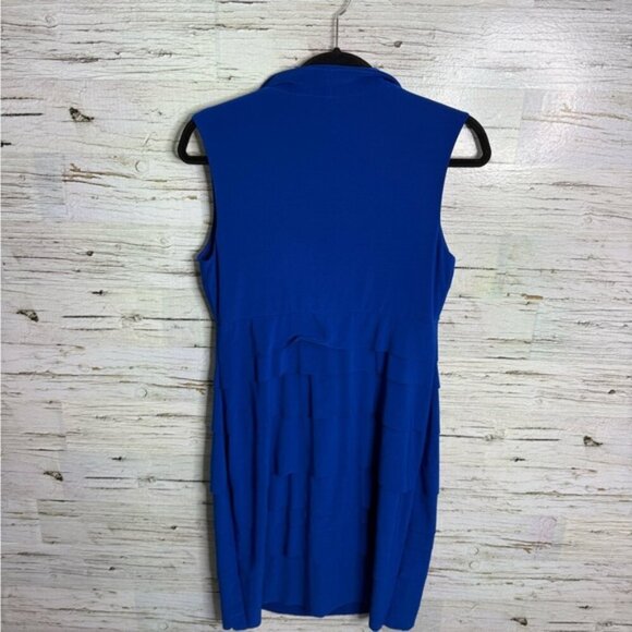 Joseph Ribkoff Blue Sheath Dress with Cowl Neck size 8 - Picture 7 of 7